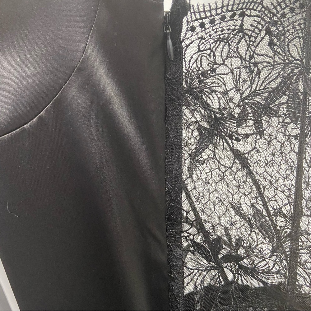 VICTORIA’S SECRET Black Satin Lace Mini Slip Dress Medium - Picture 6 of 6